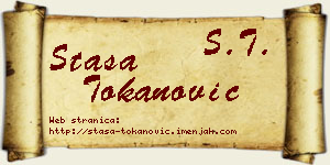 Staša Tokanović vizit kartica